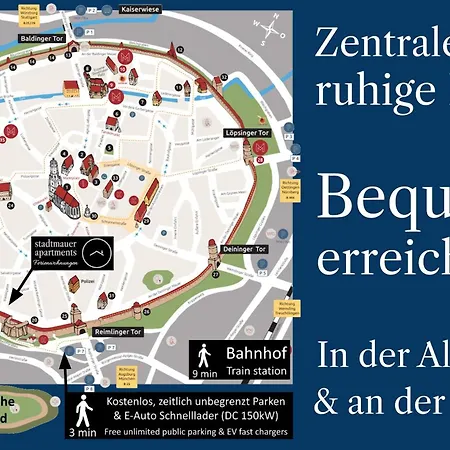 Apartment Stadtmauer - Stilvolle Mit King Bett Direkt An Der Historischen Stadtmauer *