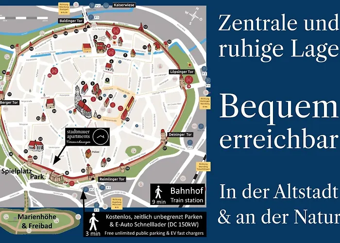 Apartmán Stadtmauer - Stilvolle Mit King Bett Direkt An Der Historischen Stadtmauer *